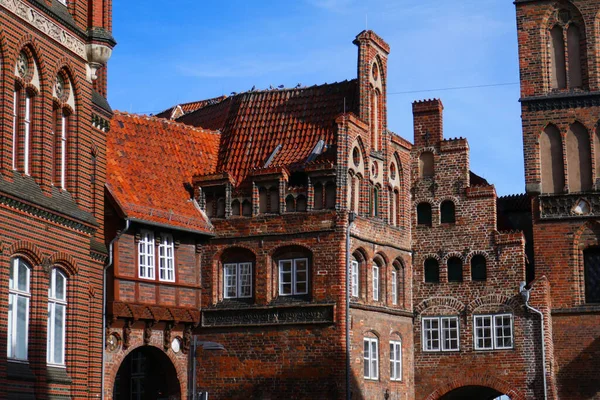 Stary Murowany Budynek Gdańsku — Zdjęcie stockowe