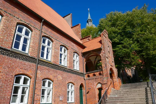 Oud Bakstenen Gebouw Stad Gdansk — Stockfoto