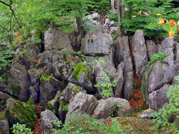 Impressing View Sea Rocks Felsenmeer Hemer Beeches Large Rocks Rocks — Stock Photo, Image