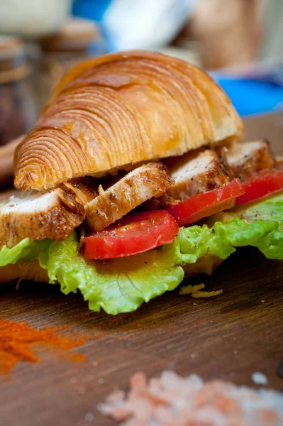 Сэндвич Ветчиной Сыром Овощами — стоковое фото