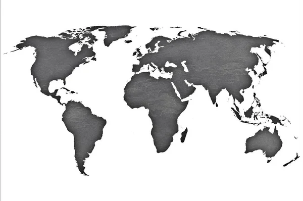 World Map Black White — Stock Photo, Image