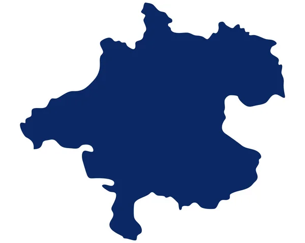 Карта Германии Изолированная Векторная Иллюстрация — стоковое фото