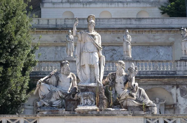 Pincio Terrace Deusa Roma Entre Tibre Aniene Piazza Del Popolo — Fotografia de Stock