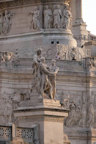 Άγαλμα Της Αρμονίας Altare Della Patria Πλατεία Βενετίας Ρώμη Ιταλία — Φωτογραφία Αρχείου