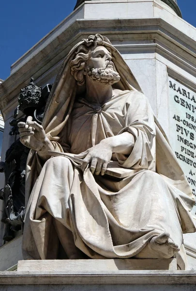 Prophet Isaiah Revelli Column Immaculate Conception Piazza Mignanelli Rome Italy — Stock Photo, Image