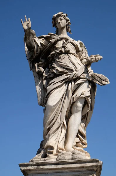 Statue Angel Nails Girolamo Lucenti Ponte Sant Angelo Rome Italy — стокове фото