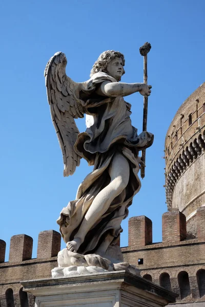 Statua Dell Angelo Con Spugna Antonio Giorgetti Ponte Sant Angelo — Foto Stock