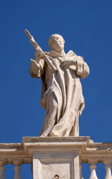 Bruno Fragment Kolonaden Peters Basilika Påvlig Basilika Peter Vatikanen Rom — Stockfoto