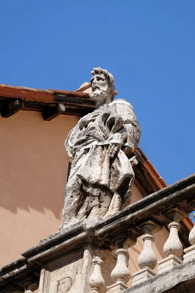 Standbeeld Van Apostel Kerk Dei Santi Xii Apostoli Rome Italië — Stockfoto