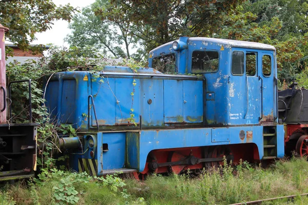 Detalhes Uma Locomotiva Derivação Uma Locomotiva Empresa Para Vagões Derivação — Fotografia de Stock
