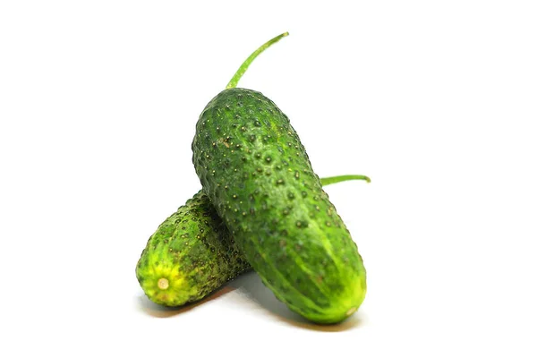 Fresh Green Cucumber Isolated White Background — Stock Photo, Image