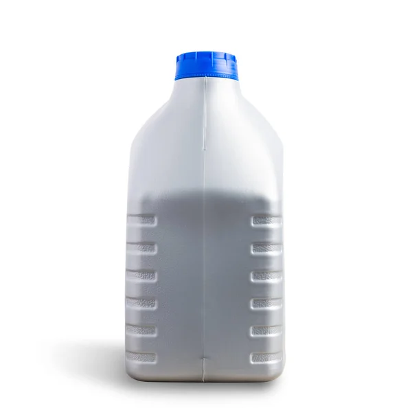 Graue Kunststoff Kanister Maschine Schmieröl Gallone Flasche Liter Mit Einer — Stockfoto