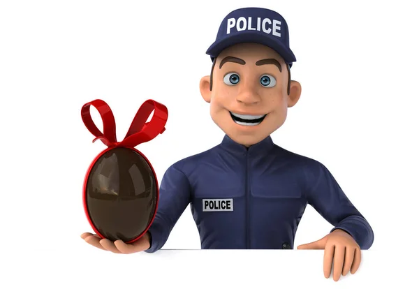 Diversión Ilustración Oficial Policía Dibujos Animados —  Fotos de Stock