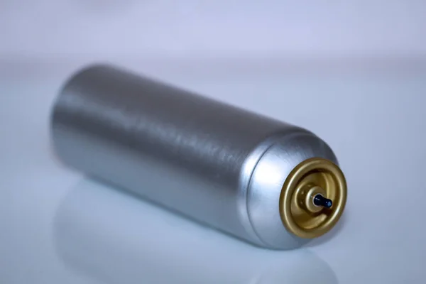 Una Bomboletta Spray Vuota Senza Impronta Tappo Spray — Foto Stock