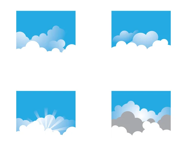 Blue Sky Cloud Background Vector Illustration Design — Stock Photo, Image