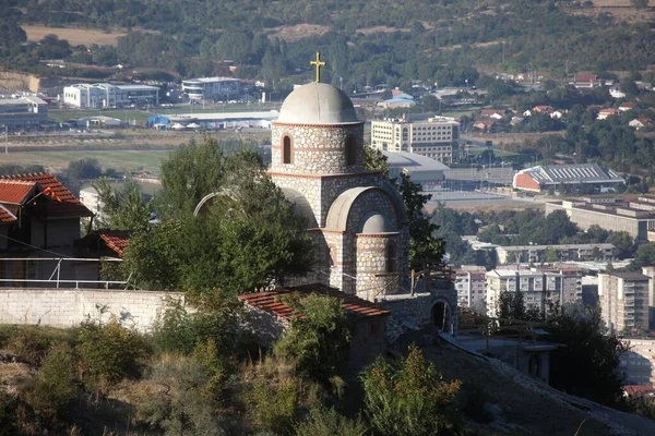 Iglesia Ortodoxa Colina Sobre Skopje Macedonia —  Fotos de Stock