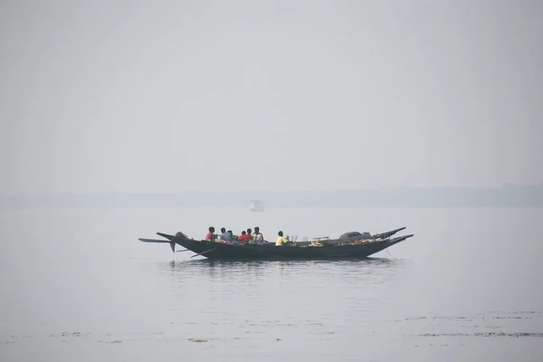 Misty Ochtend Heiligste Rivieren India Ganges Delta Sundarbans West Bengalen — Stockfoto