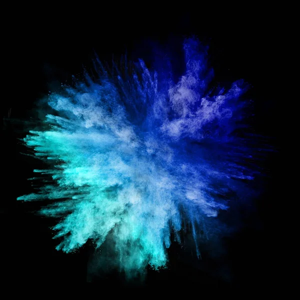 Esplosione Polvere Colorata Sfondo Nero Nuvola Colorata Texture Astratta Rendering — Foto Stock