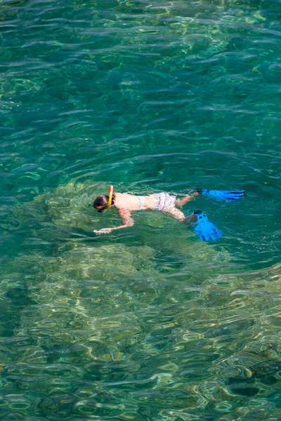 Snorkeling Cap Peyrefite Languedoc Rosellón Francia —  Fotos de Stock