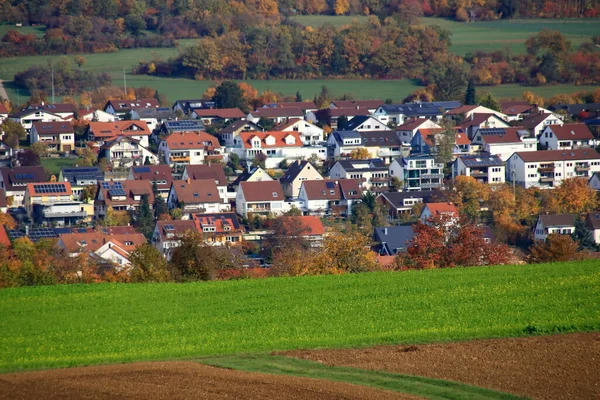 地域のWeissachのHeckengauを見下ろす Boeblingen — ストック写真