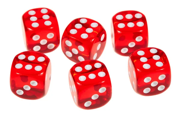 Számos Színes Kocka Társasjátékokhoz Szerencsejátékokhoz — Stock Fotó
