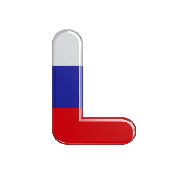 Rosja Litera Duża Czcionka Rosyjskiej Flagi Izolowane Białym Tle Ten — Zdjęcie stockowe
