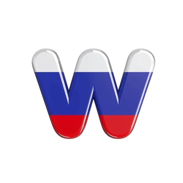 Russia Letter Lower Case Russian Flag Font Isolated White Background — Stock Fotó