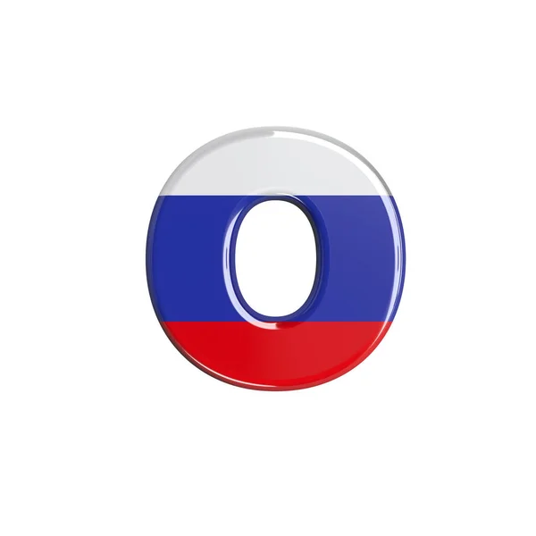 Russia Letter Lowercase Russian Flag Font Isolated White Background Αυτό — Φωτογραφία Αρχείου