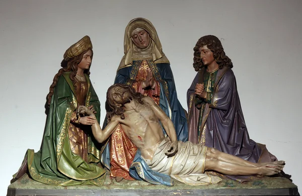 Klaagzang Van Christus Parochiekerk Van Sint Jakobus Hohenberg Duitsland — Stockfoto