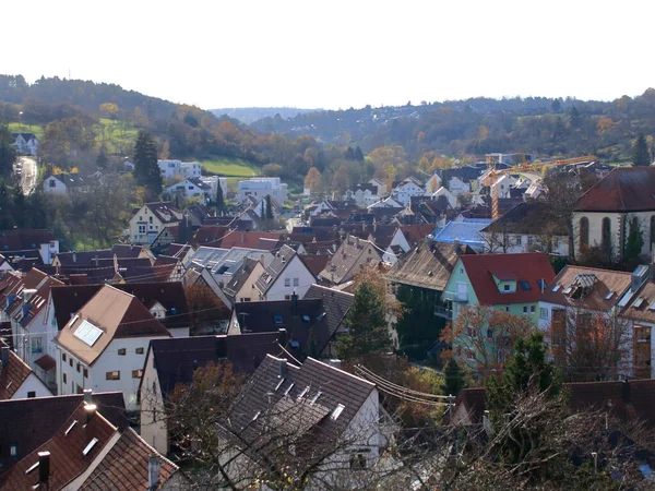 Boeblingen Bölgesindeki Weissach Şehrine Bakın — Stok fotoğraf