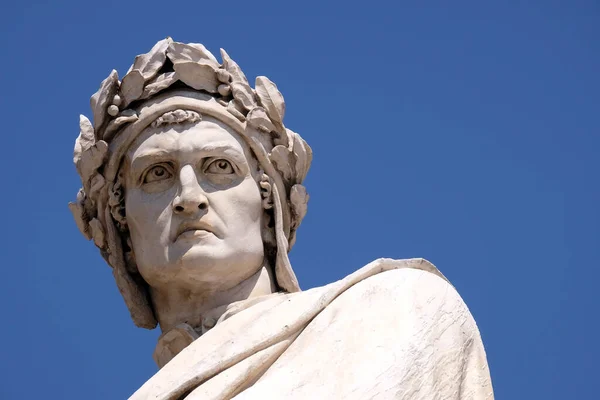 Dante Alighieri Standbeeld Het Plein Van Santa Croce Florence Italië — Stockfoto