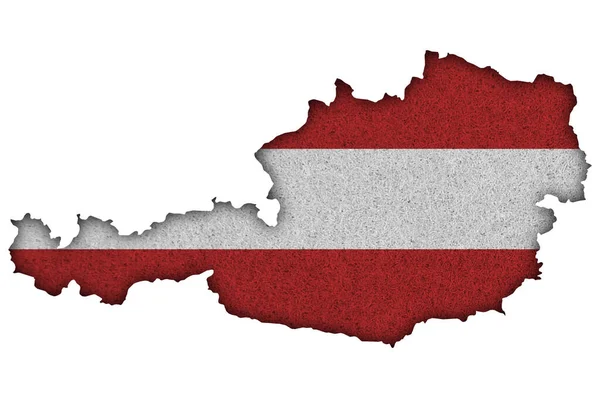 Bandeira República Checa Com Fronteiras Nacionais — Fotografia de Stock