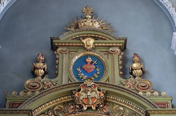 Altare Nella Basilica Del Sacro Cuore Gesù Zagabria Croazia — Foto Stock