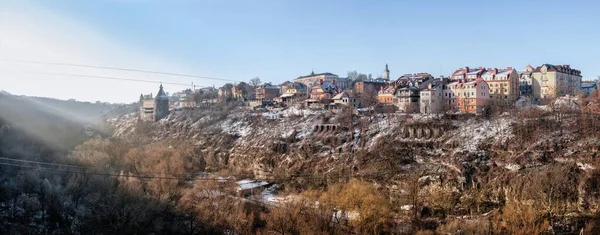 Kamianets Podilskyi Ucrania 2020 Smotrytsky Cañón Río Alrededor Fortaleza Kamianets — Foto de Stock