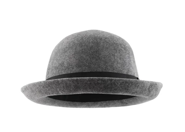 Chapeau Noir Isolé Sur Fond Blanc — Photo