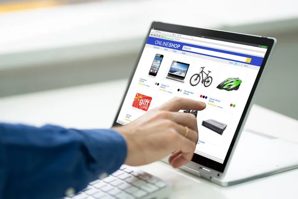 Consument Retail Shopping Verkoop Laptop Screen — Stockfoto