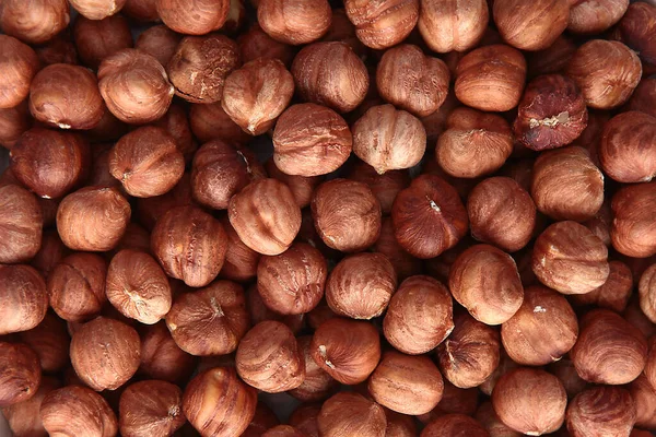 Amendoins Avelã Sem Conchas Grandes Quantidades Avelã Produto Natural Vista — Fotografia de Stock