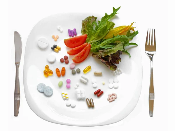 Konzept Für Gesunde Ernährung Ernährung Gesundheit Vitamine Ernährung Ernährung Vegetarier — Stockfoto
