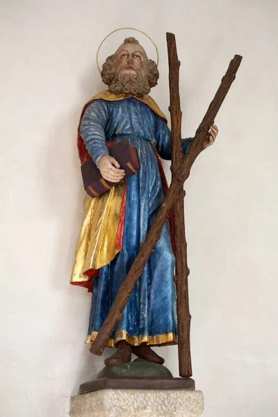 Staty Saint Andrew Kyrkan Saint James Ihlingen Tyskland — Stockfoto