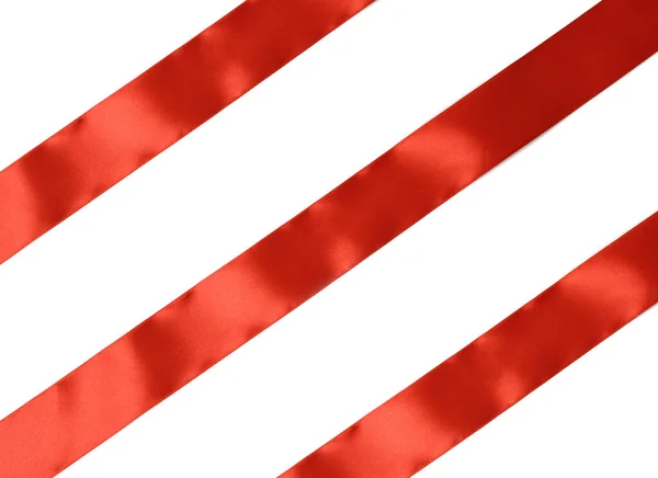 Red Ribbon Bow Isolated White Background — Stock Photo, Image