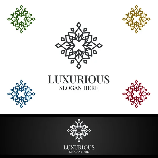 Modern Luxus Royal Logó Ékszerek Esküvő Szálloda Vagy Divattervezés — Stock Fotó
