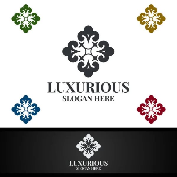 Modern Luxus Royal Logó Ékszerek Esküvő Szálloda Vagy Divattervezés — Stock Fotó