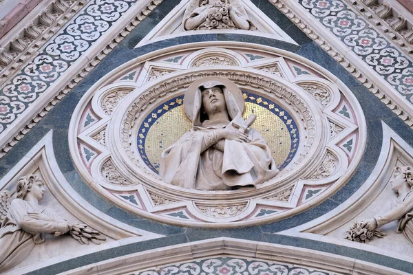 Kederli Leydimiz Çiçek Taşıyan Melekler Kattedrale Santa Maria Del Fiore — Stok fotoğraf