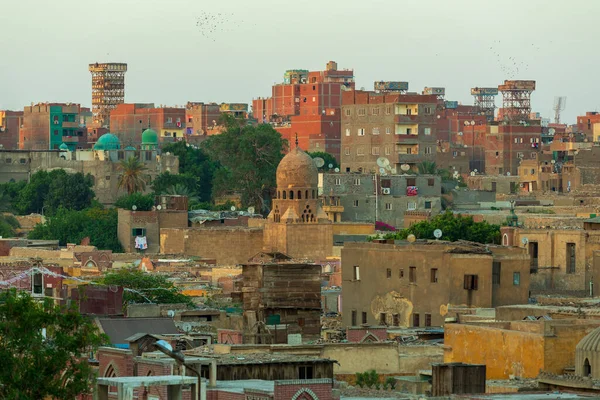 Gamla Delen Kairo Egyptens Huvudstad Panorama Över Den Döda Staden — Stockfoto