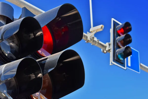 도로의 신호등 — 스톡 사진