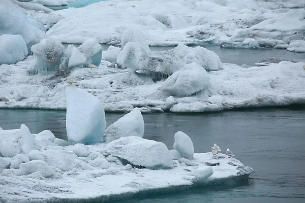 冰冷的白卡尔湖 — 图库照片