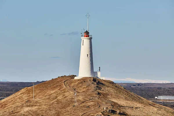 Farol Costa Ilha Estado Norte Céu Mais Bonito — Fotografia de Stock