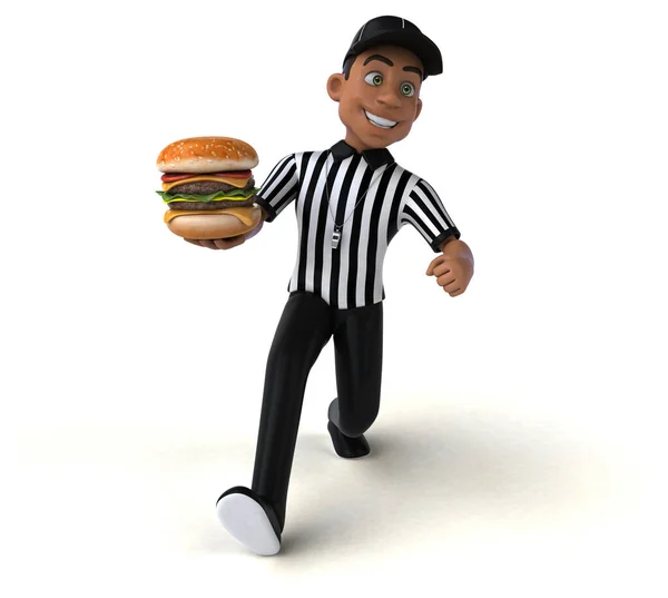 Zabawa Ilustracja Hamburgera Hamburgerem — Zdjęcie stockowe