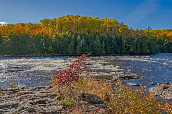 Rocky Rapids Menominee River North Woods Autumn Northern Michigan — Stock Photo, Image