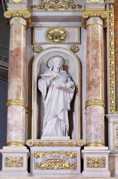 Estatua San Juan Evangelista Altar Mayor Basílica Del Sagrado Corazón — Foto de Stock